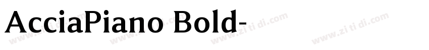 AcciaPiano Bold字体转换